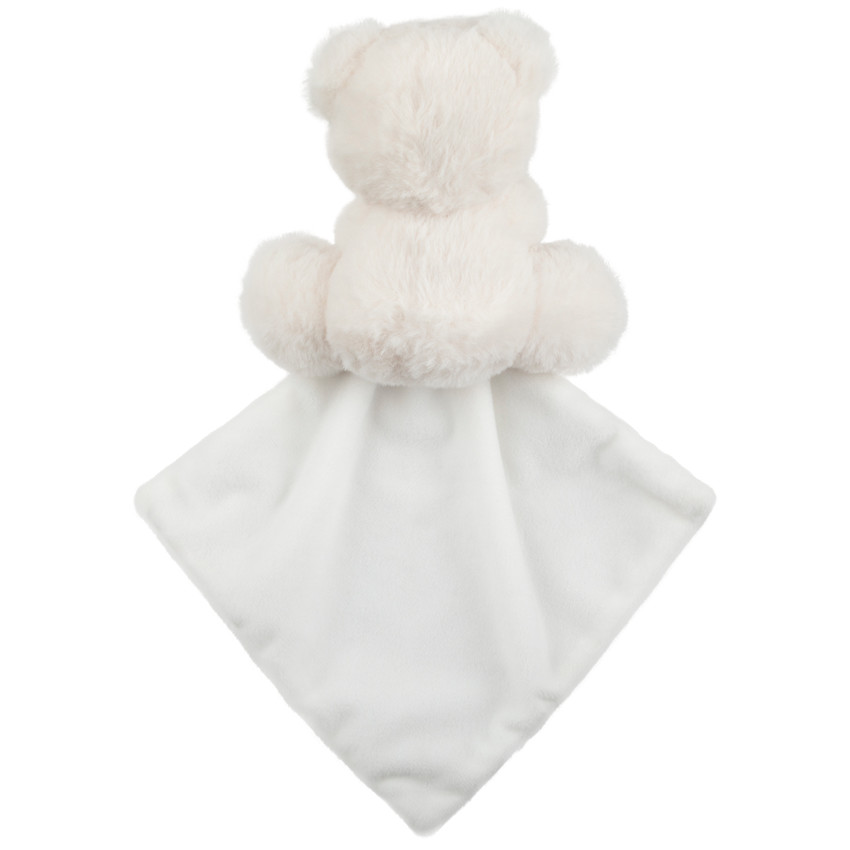 Doudou ourson à détails brodés argentés 
