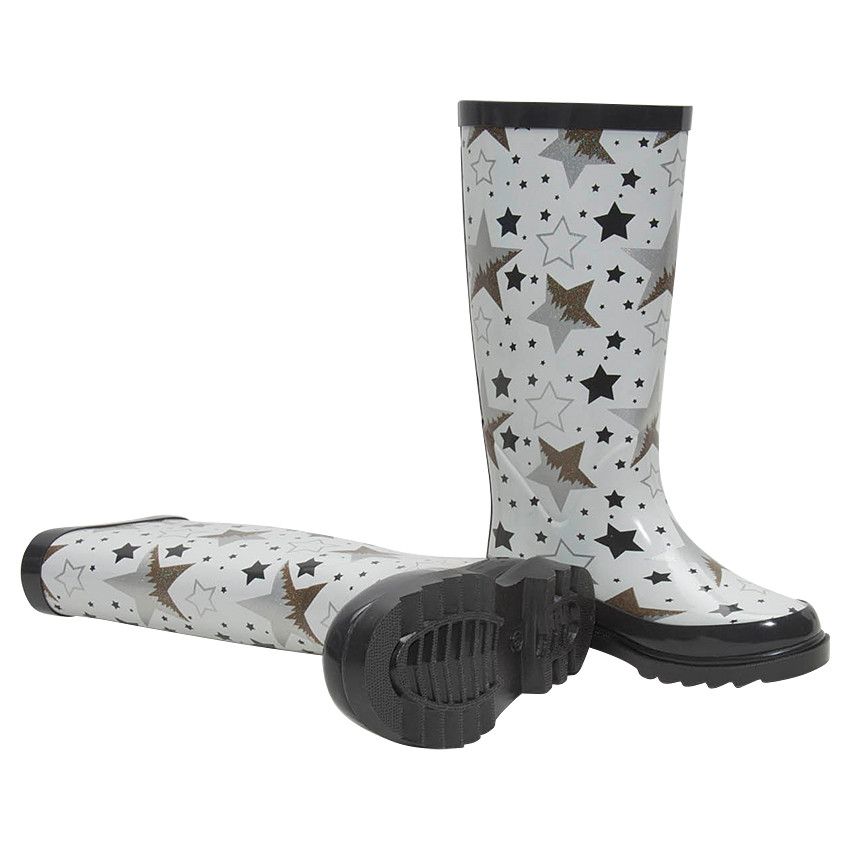 Bottes de pluie en caoutchouc avec étoiles imprimées all-over 
