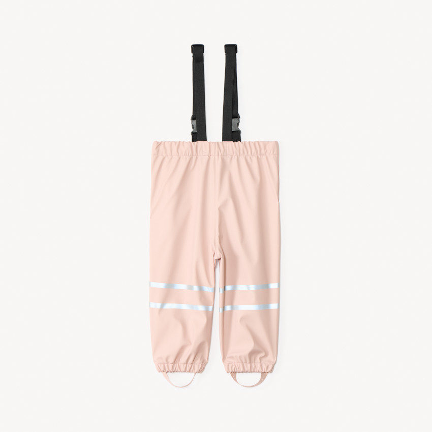 Pantalon de pluie waterproof à bretelles pour bébé fille 