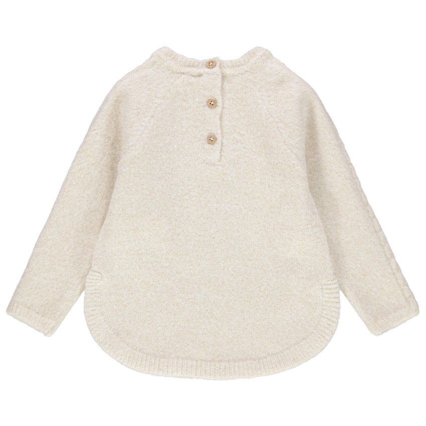 Pull en tricot torsadé pour bébé fille 