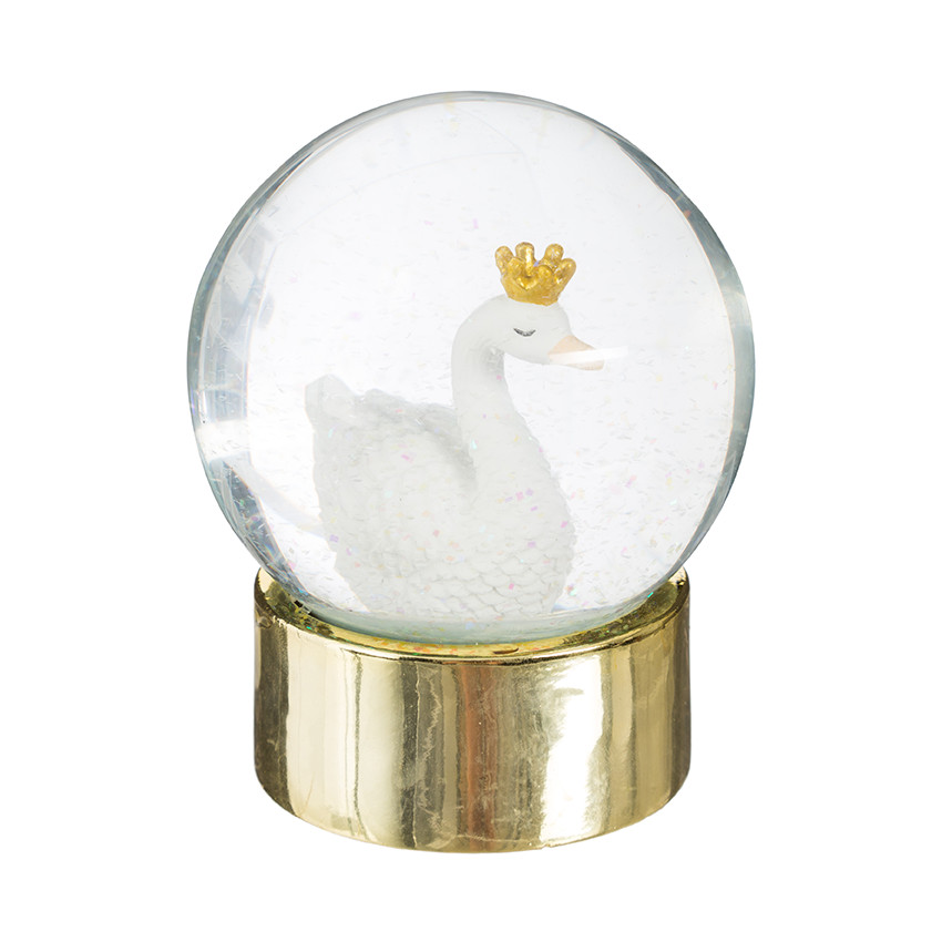 Boule à neige Cygne 80 mm - Or 