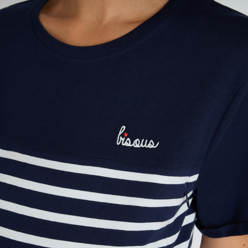 Chemise de nuit et d'allaitement + body esprit marinière 