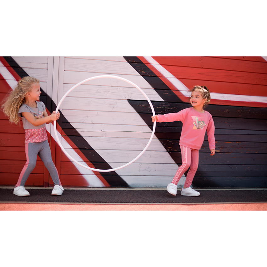 Legging de sport uni avec bandes à inscriptions en jacquard 