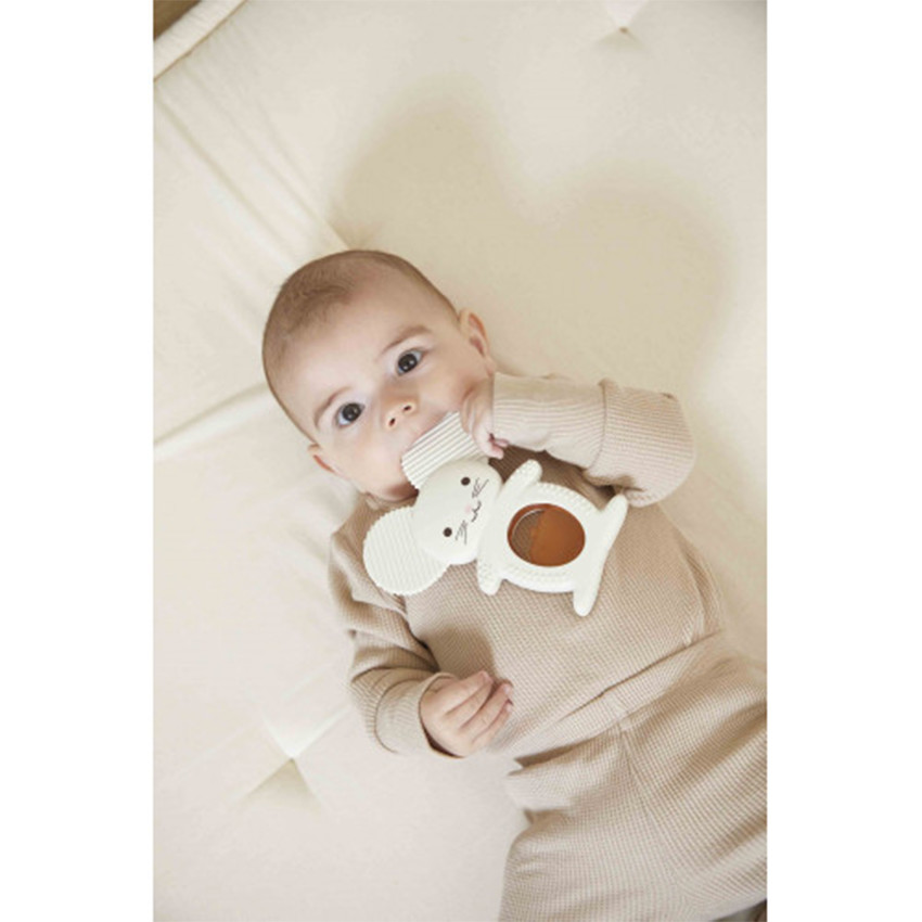 Duo anneau dentition et réfrigérant Souris Blanc 