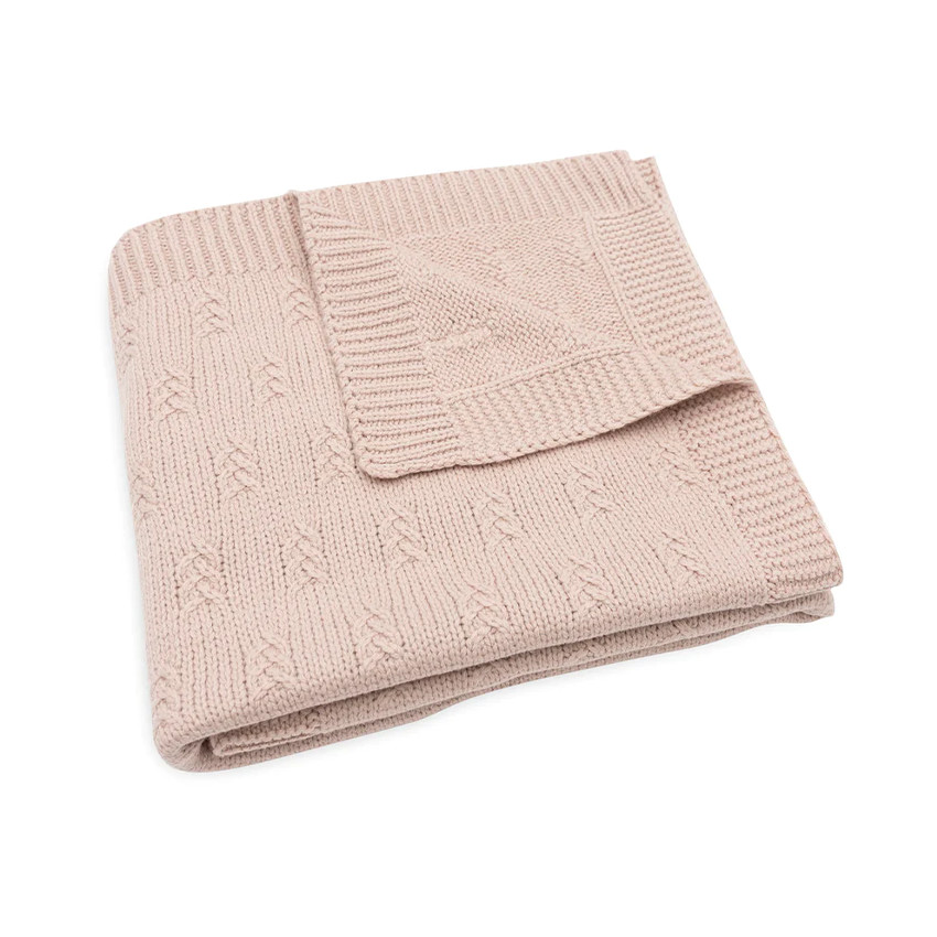 Couverture berceau Grain Knit 75x100 cm - Wild Rose  