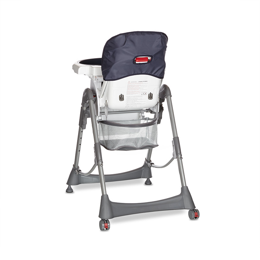 Chaise haute Luxe Métal - Bleu-gris 