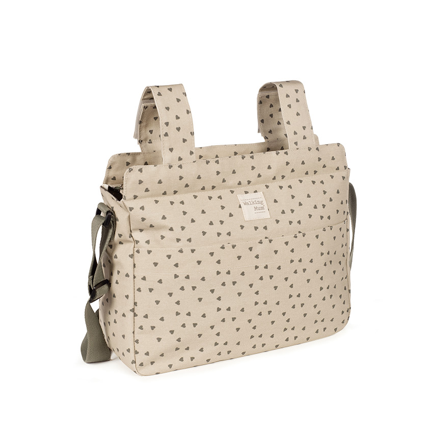 Sac à langer avec tapis imprimé cœurs Poppy mousse 