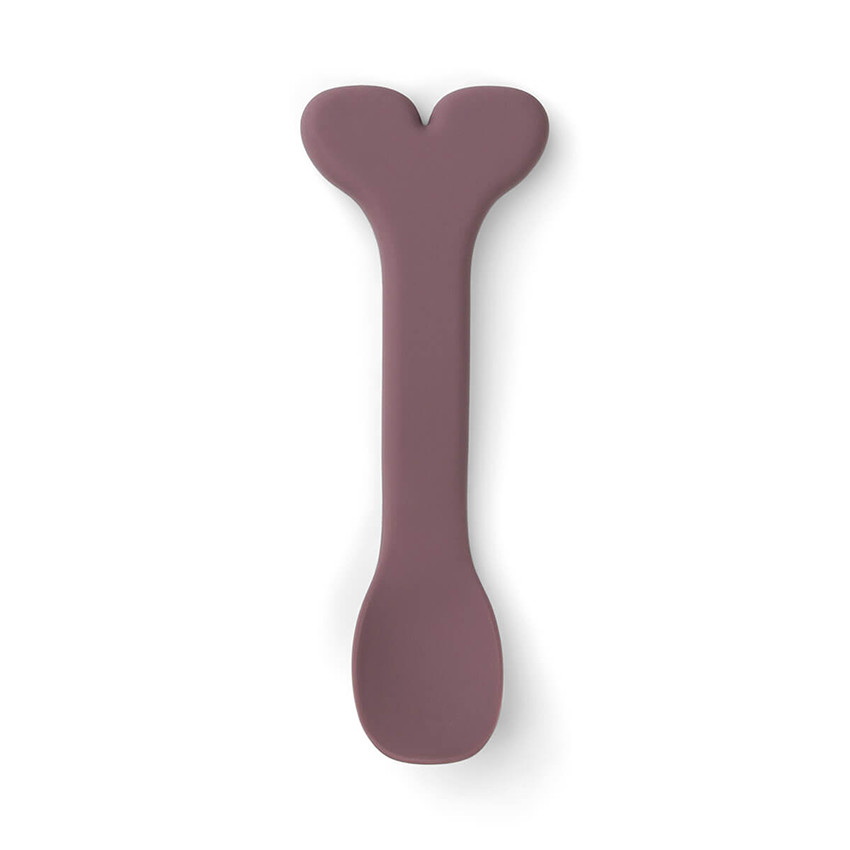 Bol ventouse + cuillère en silicone Wally rose 