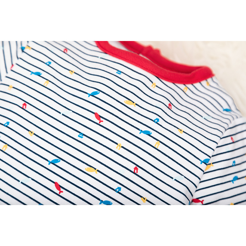 Lot de 2 dors-bien en coton style marin pour bébé garçon 