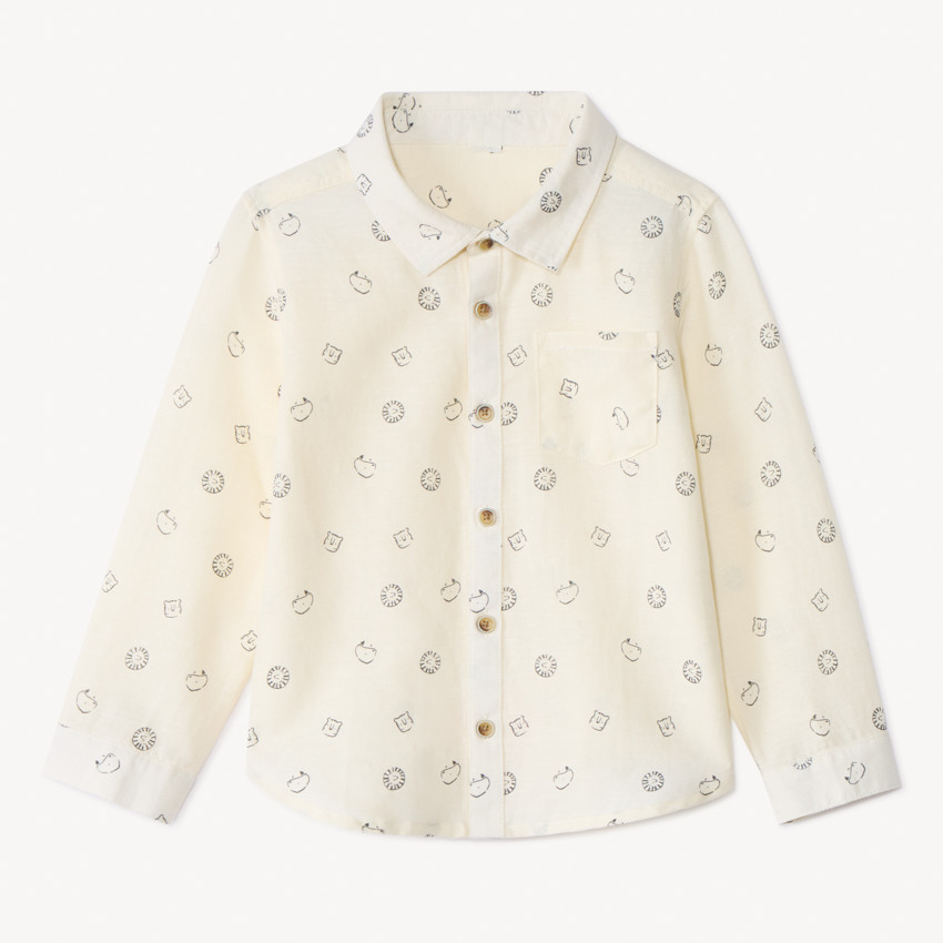 Chemise manches longues imprimé animaux pour bébé garçon