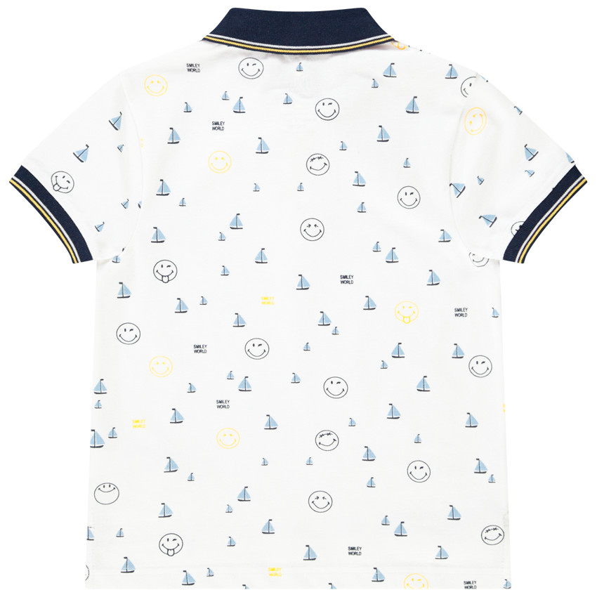 Polo manches courtes imprimé SmileyWorld pour garçon 