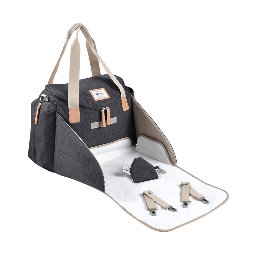 Sac à langer Sydney gris chiné foncé 