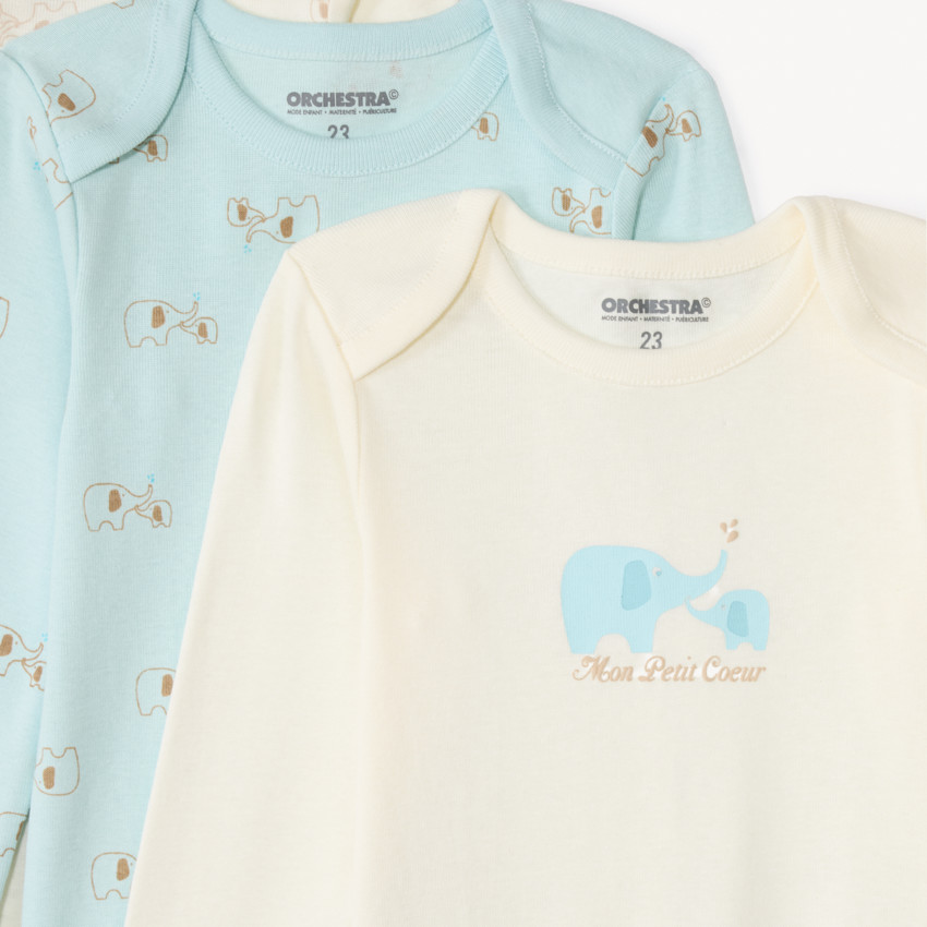 Lot de 7 bodies manches longues fantaisie pour bébé garçon 