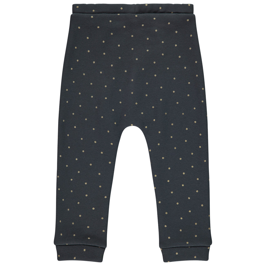 Jogging en jersey contrecollé sherpa à pois pailletés pour bébé fille 