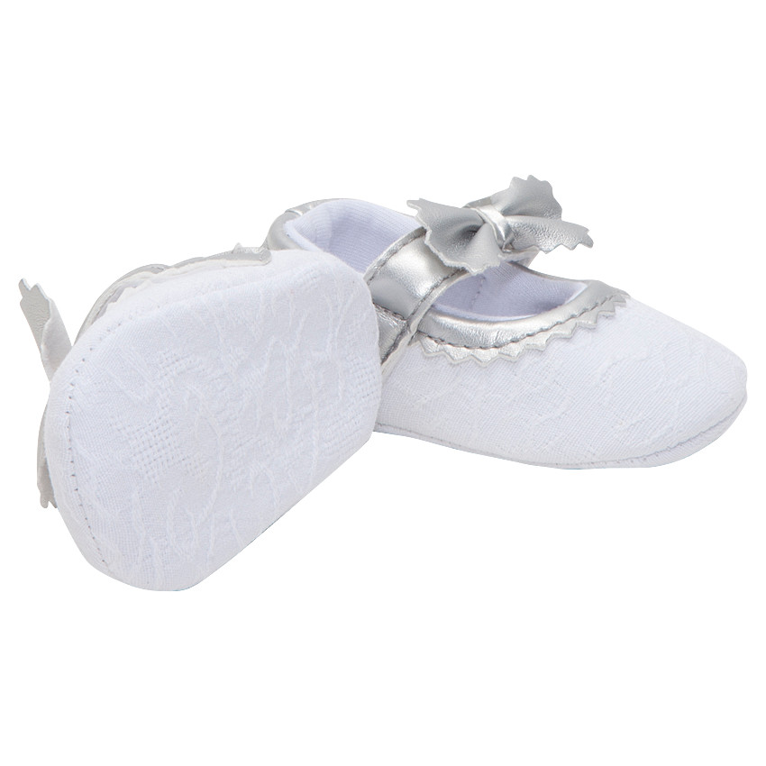 Babies en dentelle avec détails argentés 