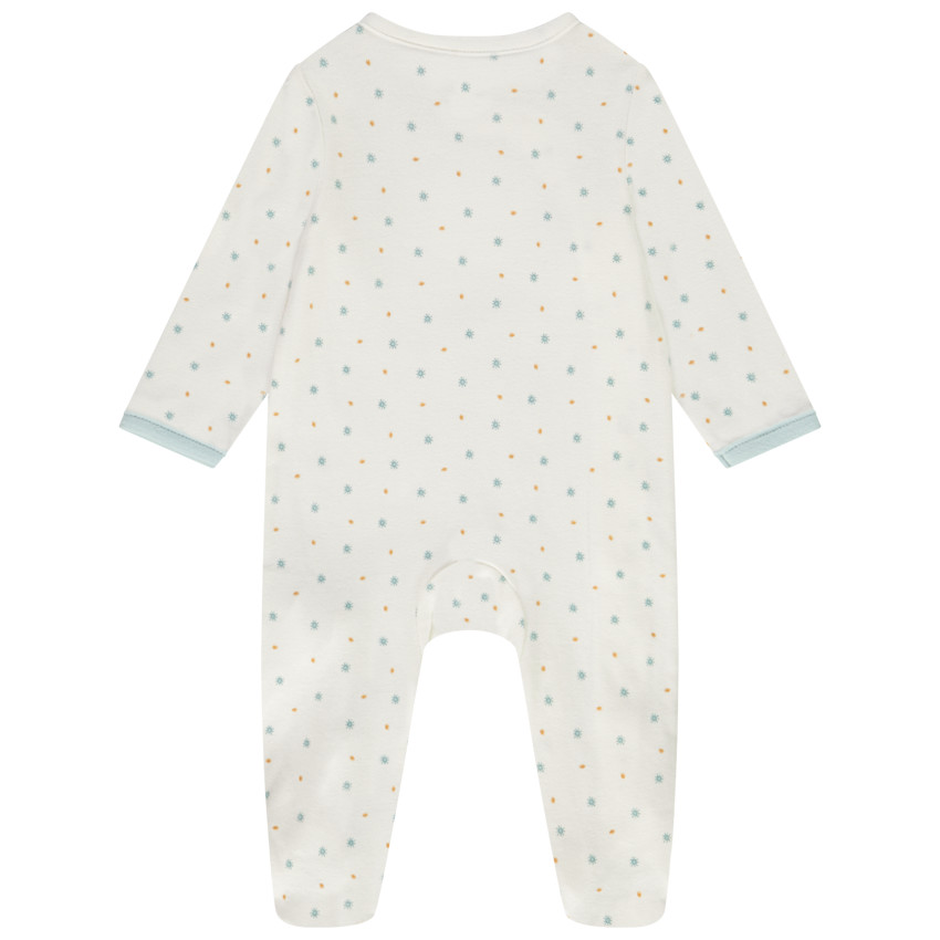 Dors-bien en interlock avec patch ourson et imprimé pour bébé garçon 