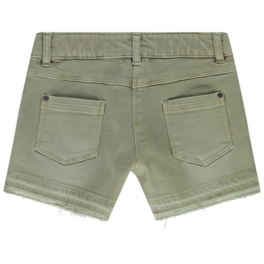 Short en denim overdye pour fille 