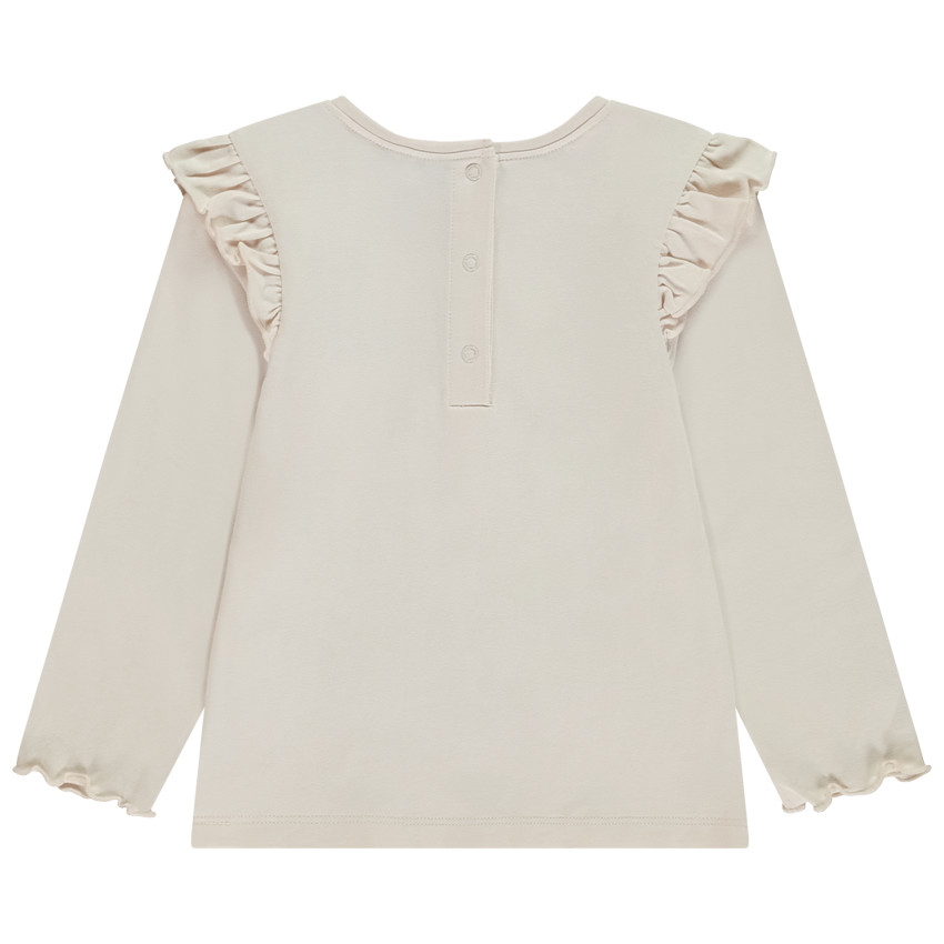 T-shirt manche longues avec volants et print fantaisie pour bébé fille 