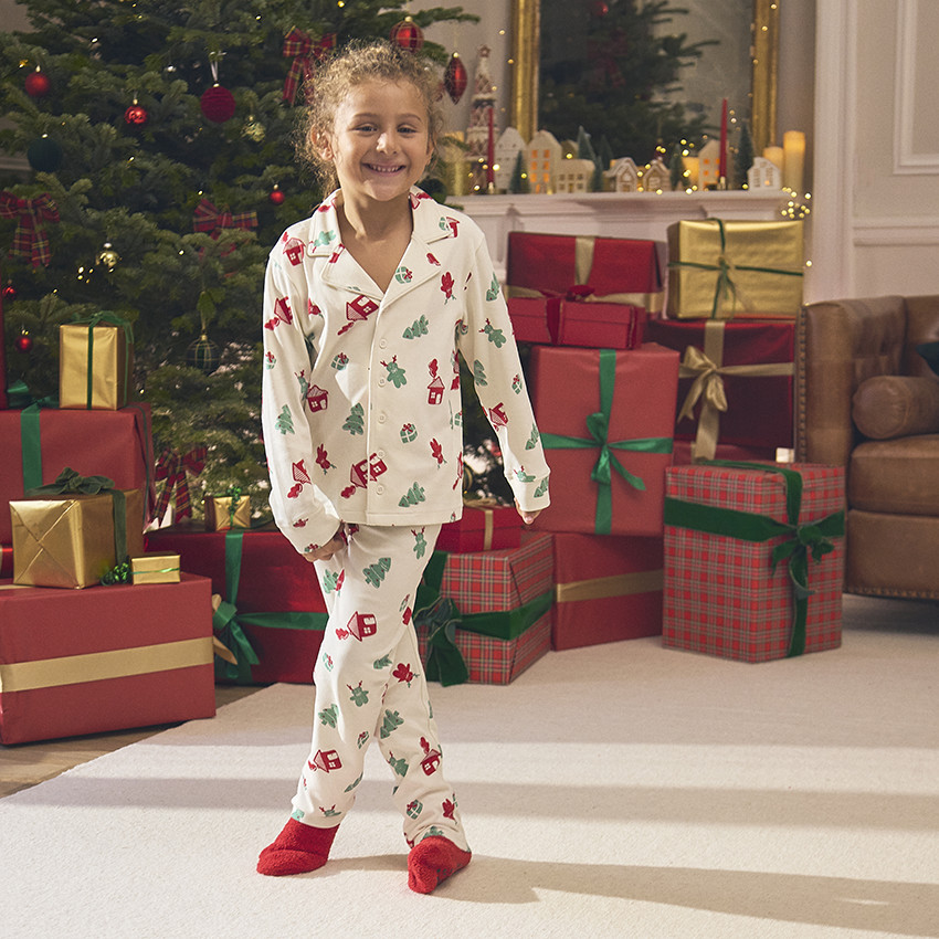 Set 2 pièces pyjama imprimé Noël fantaisie pour garçon 