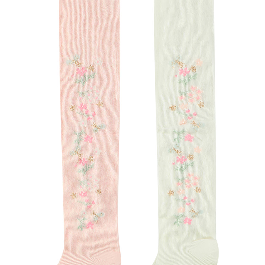 Lot de 2 paires de collants épais fantaisie  
