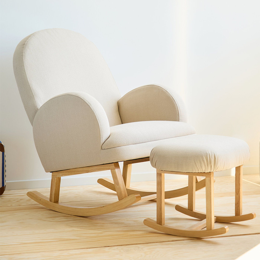 Fauteuil à bascule adulte Lin Beige  