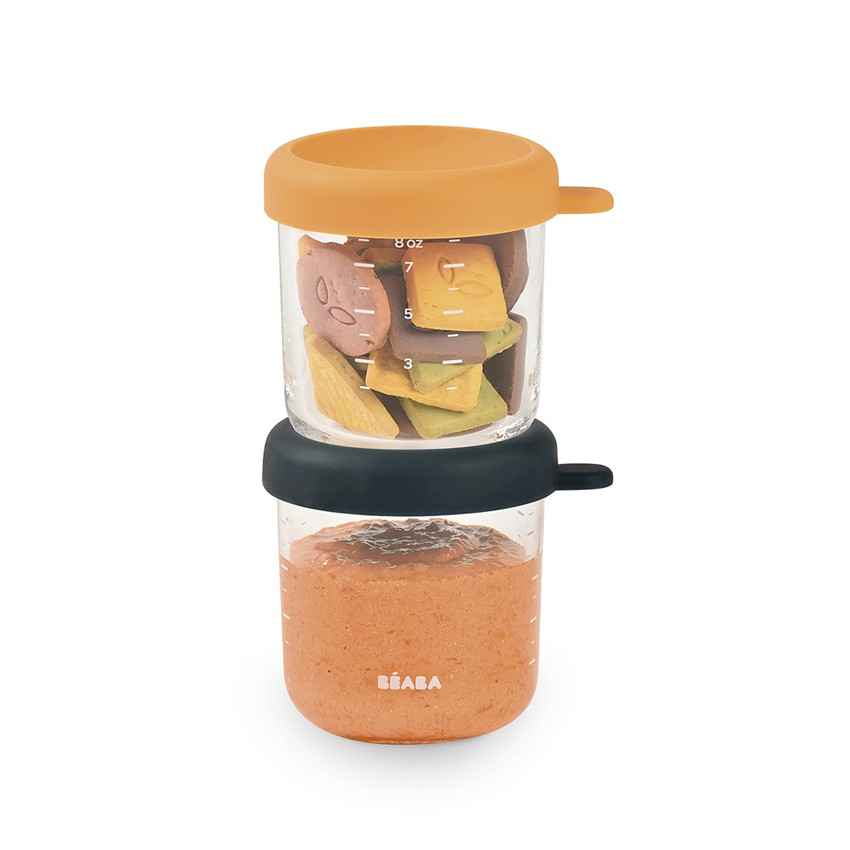 Pot de conservation en verre 250ml Night Blue 2pcs Honey - Multicolore (Béaba) - Image 1