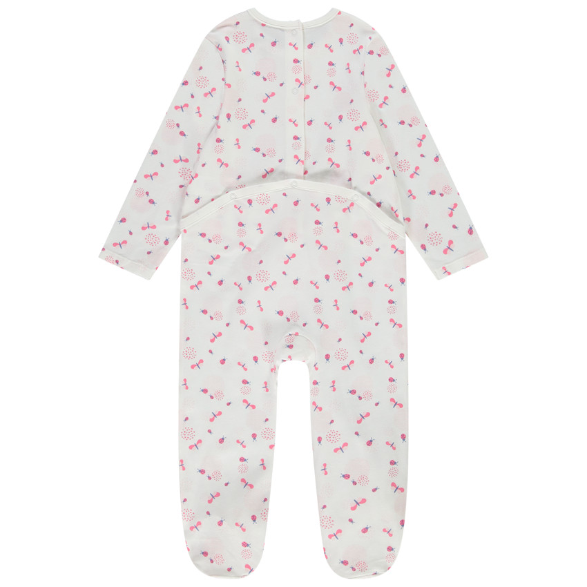 Lot de 2 dors-bien en jersey print coccinelle pour bébé fille 