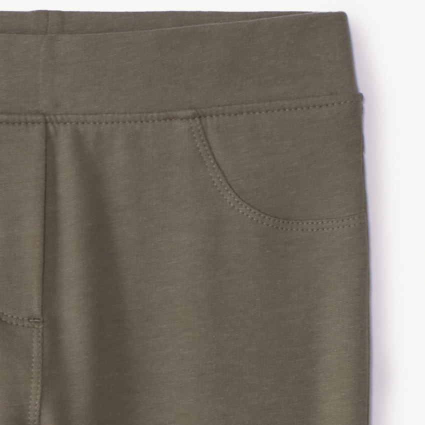 Jegging uni en maille molleton pour fille  