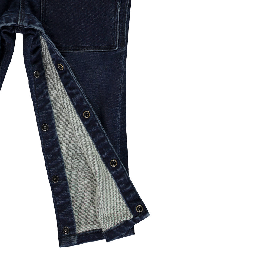 Salopette longue effet jean badge dino pour bébé garçon 