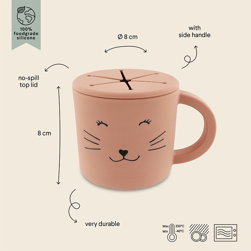 Tasse snack silicone Mrs Cat - Beige (Trixie) - Image 2