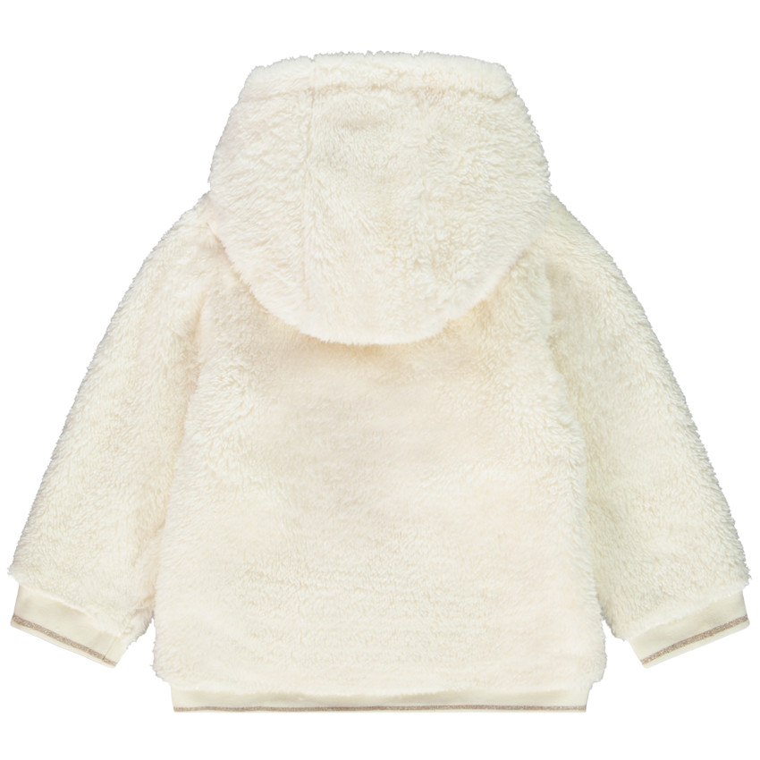 Gilet polaire uni en sherpa pour bebe fille