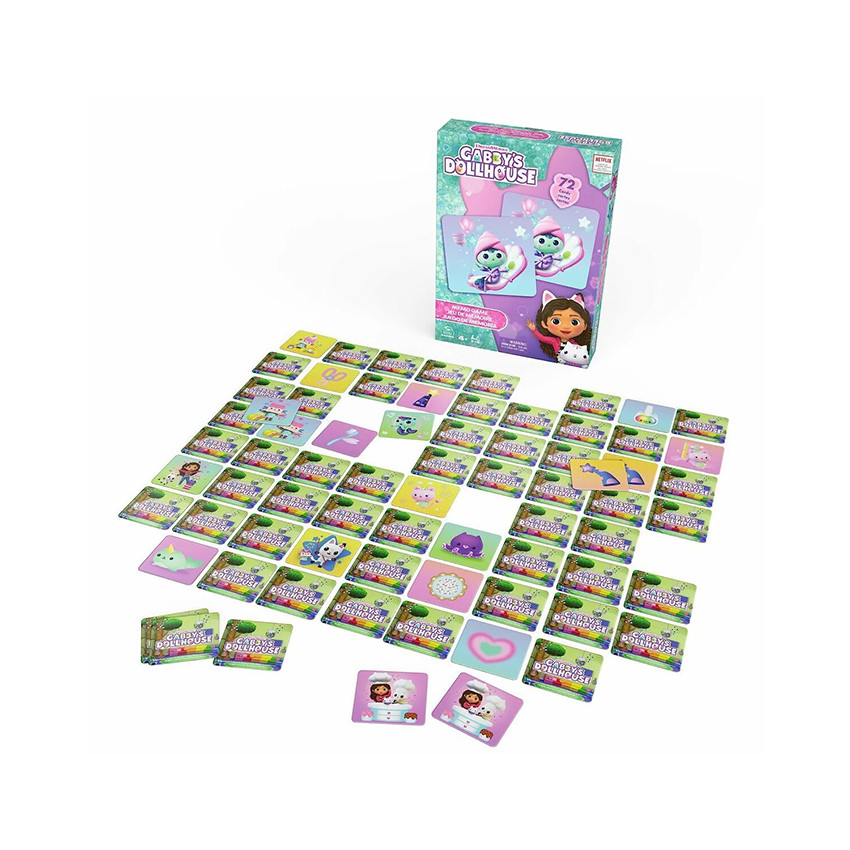 Jeu memo de 72 cartes Gabby et la Maison Magique 