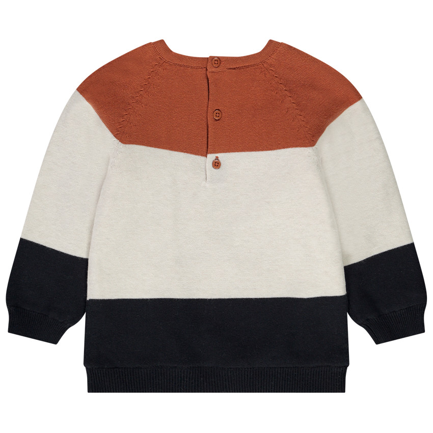 Pull en tricot effet colorblock pour bébé garçon 