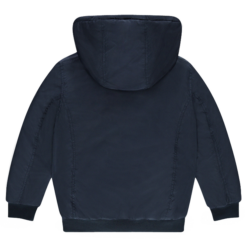 Junior - Blouson style bombers à capuche amovibles et badges 