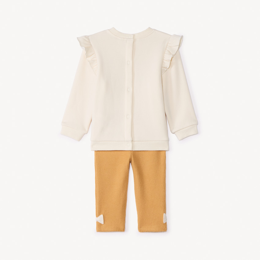 Ensemble 2 pièces motif félin pour bébé fille 