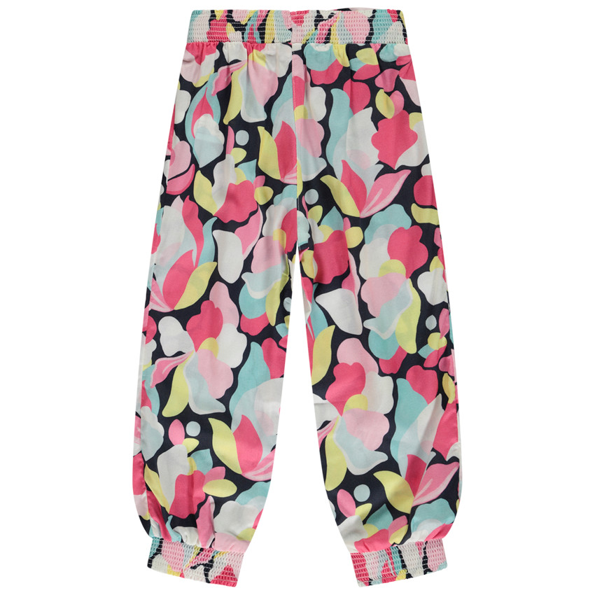 Pantacourt fluide à nouer imprimé fantaisie pour fille 