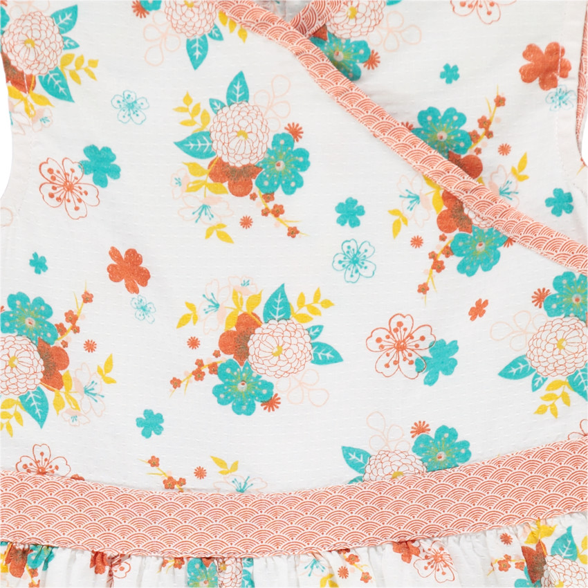 Robe fleurie en voile de coton 