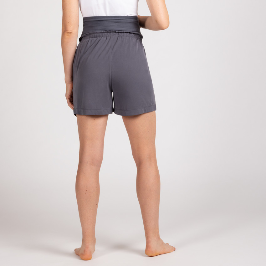 Short de grossesse uni avec bandeau haut 