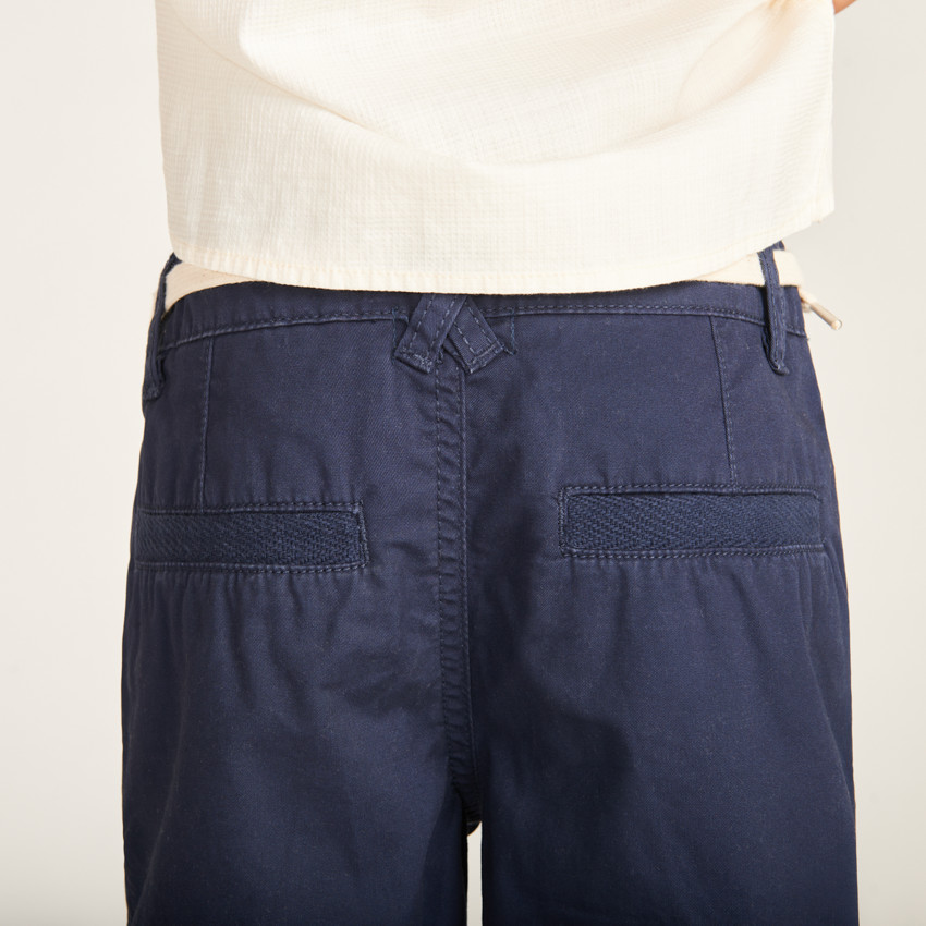 Bermuda ceinturé en twill pour garçon 