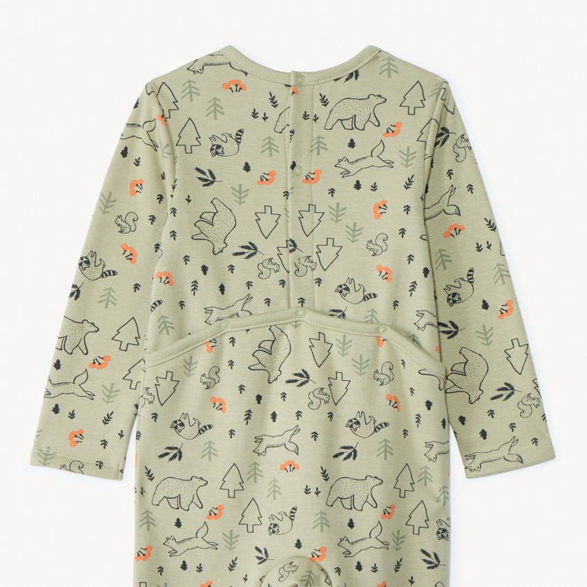 Dors-bien imprimé forêt pour bébé garçon avec ouvertures différentes selon l'âge 