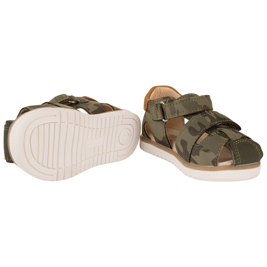 Sandales fermées et scratchées imprimé camouflage pour bébé garçon 