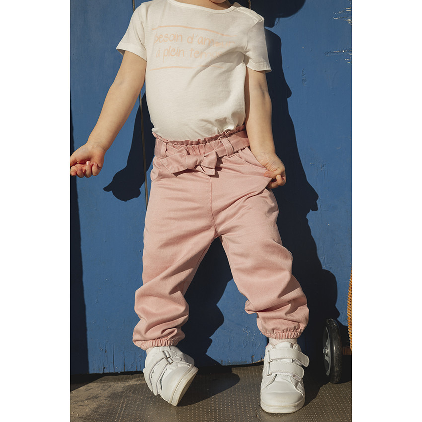 T-shirt manches courtes à message pour bébé fille 