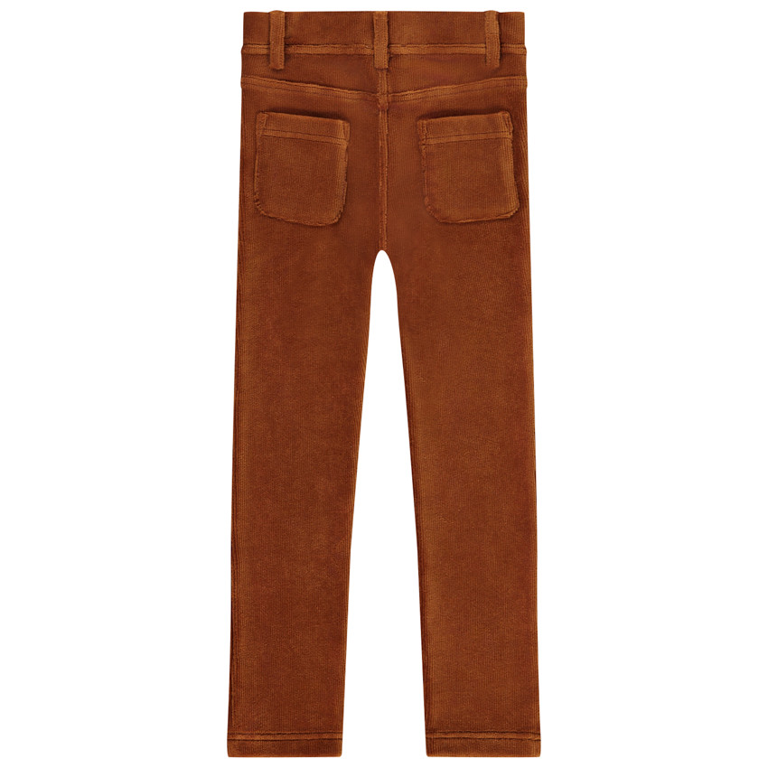 Jegging à poches en velours uni pour fille  