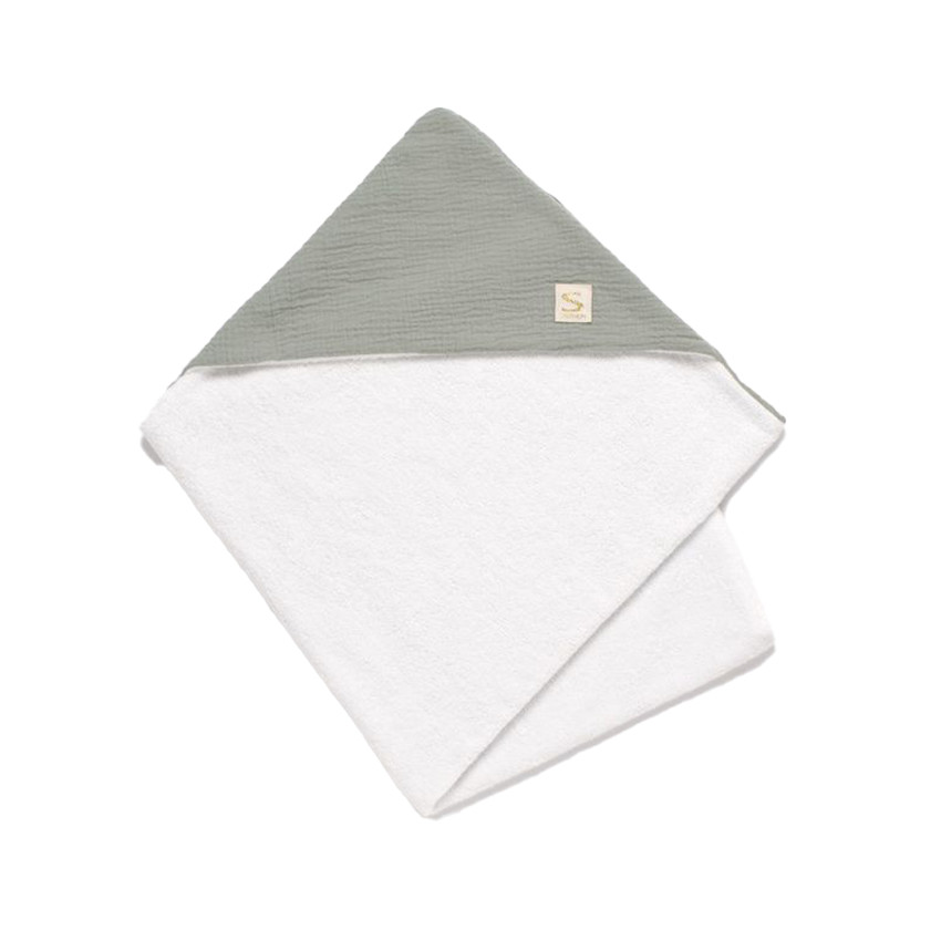 Cape de bain uni sauge