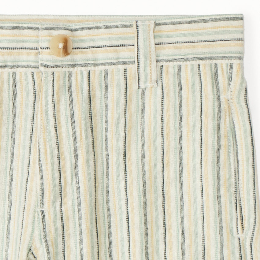 Bermuda à rayures en toile pour garçon 