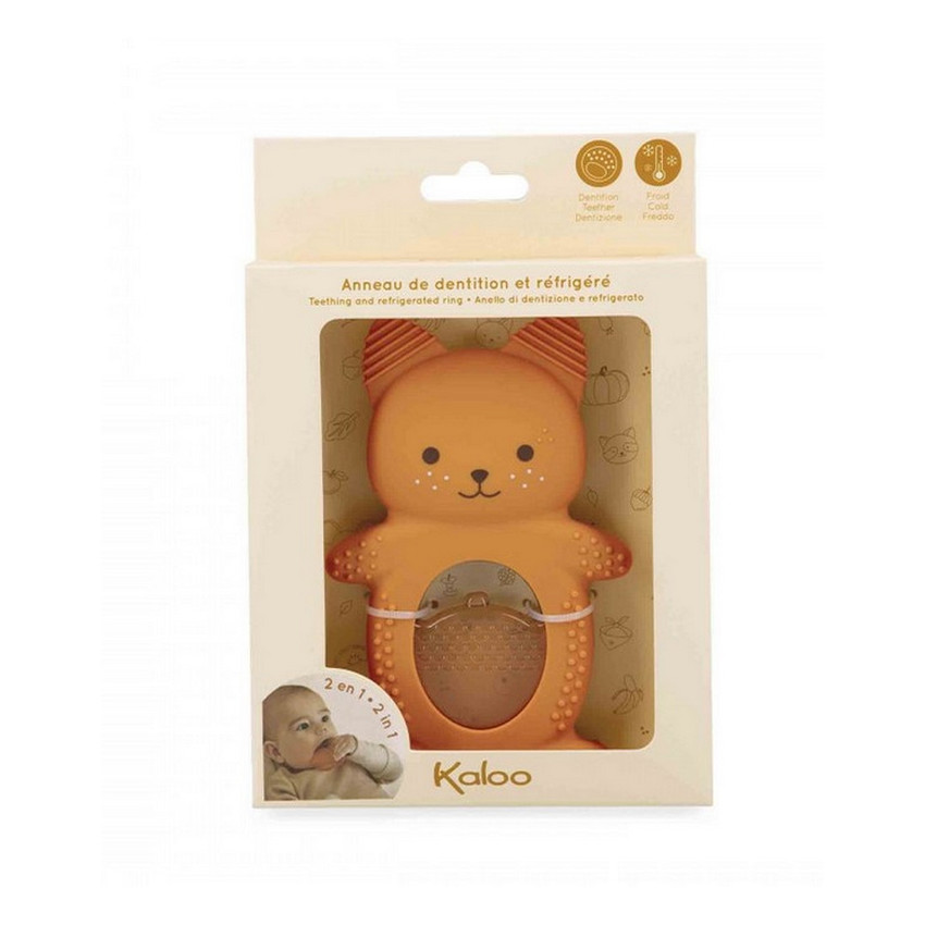 Duo anneau dentition et réfrigérant Ecureuil Orange 