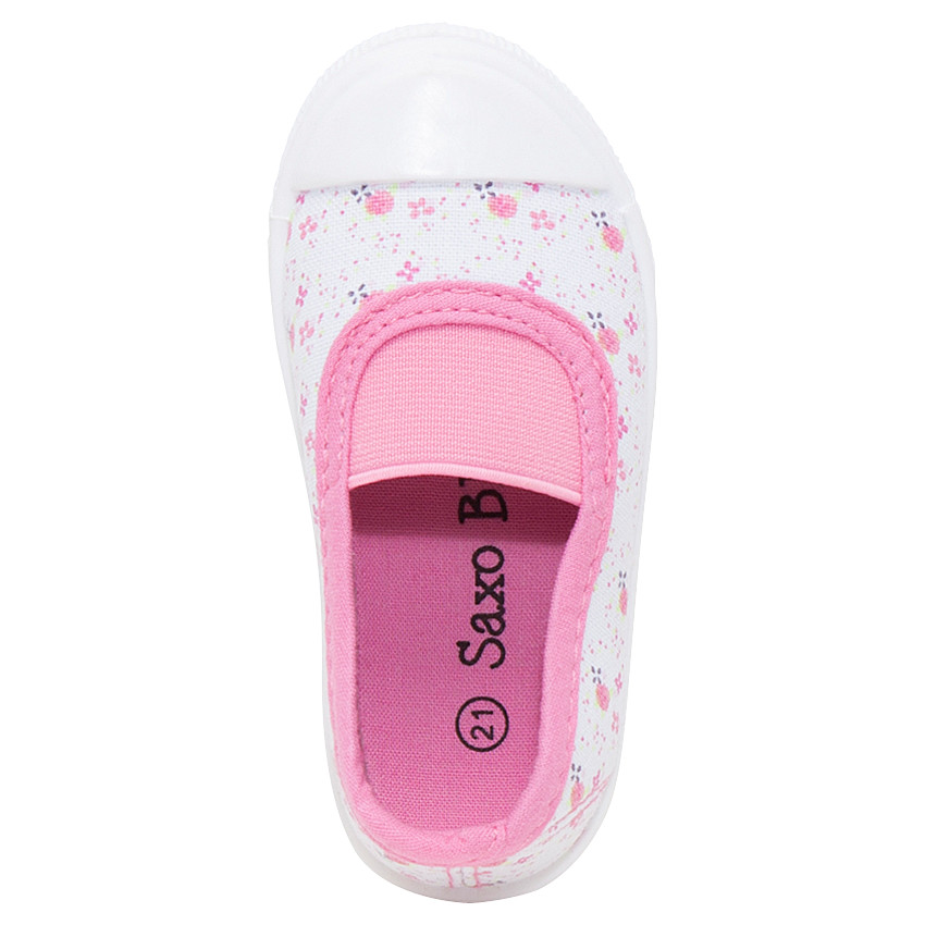 Baskets basses en toile style ballerines avec élastique du 24 au 29 