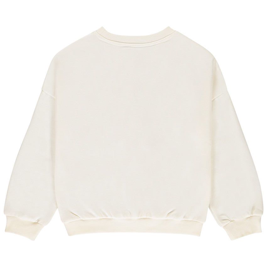 Sweat molleton oversize à motifs effet pétales 3D pour fille 