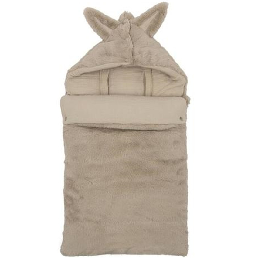 Nid d'ange fausse fourrure Angora Beige - 0/6 mois