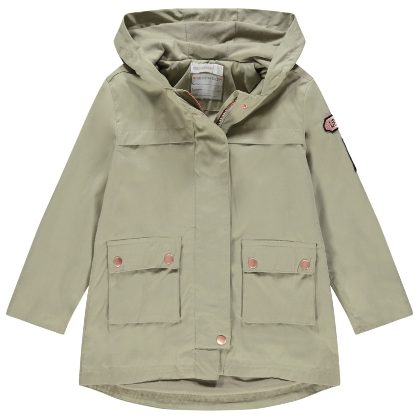 Parka à capuche à badges esprit army 